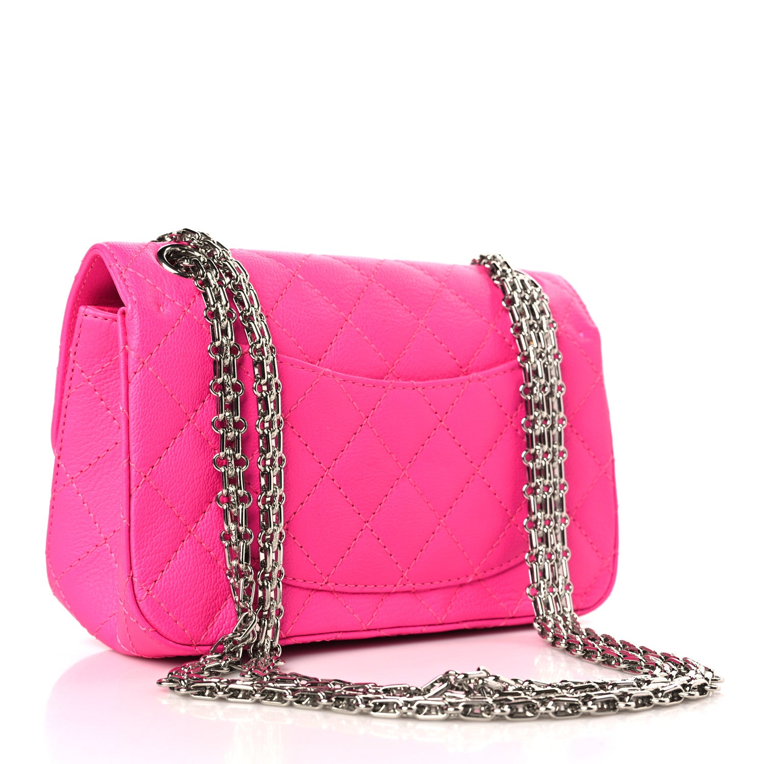 Chanel Goatskin Quilted 2.55 Reissue Mini Flap Fluorescent Pink 3 of 9