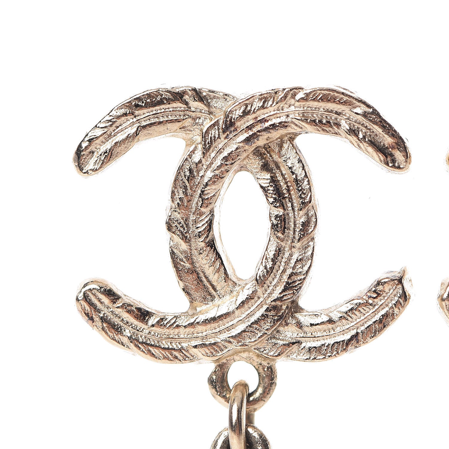 Chanel Feather CC Drop Earrings Gold 8 of 8