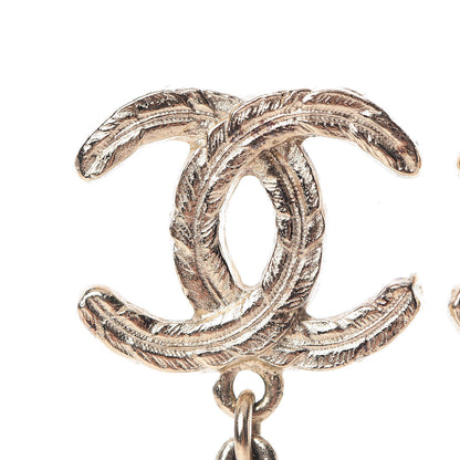 Chanel Feather CC Drop Earrings Gold 8 of 8
