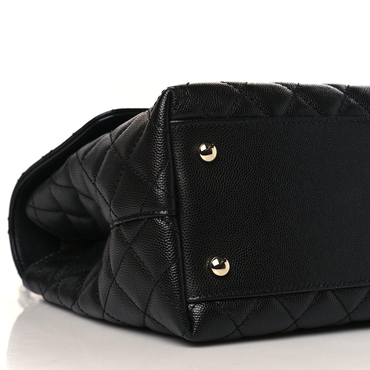 Chanel Caviar Quilted Medium Coco Handle Flap Black 7 of 8