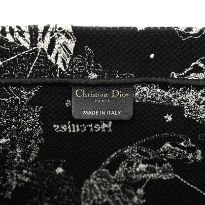 Christian Dior Canvas Embroidered Large Zodiac Toile De Jouy Book Tote Black Multicolor 7 of 10