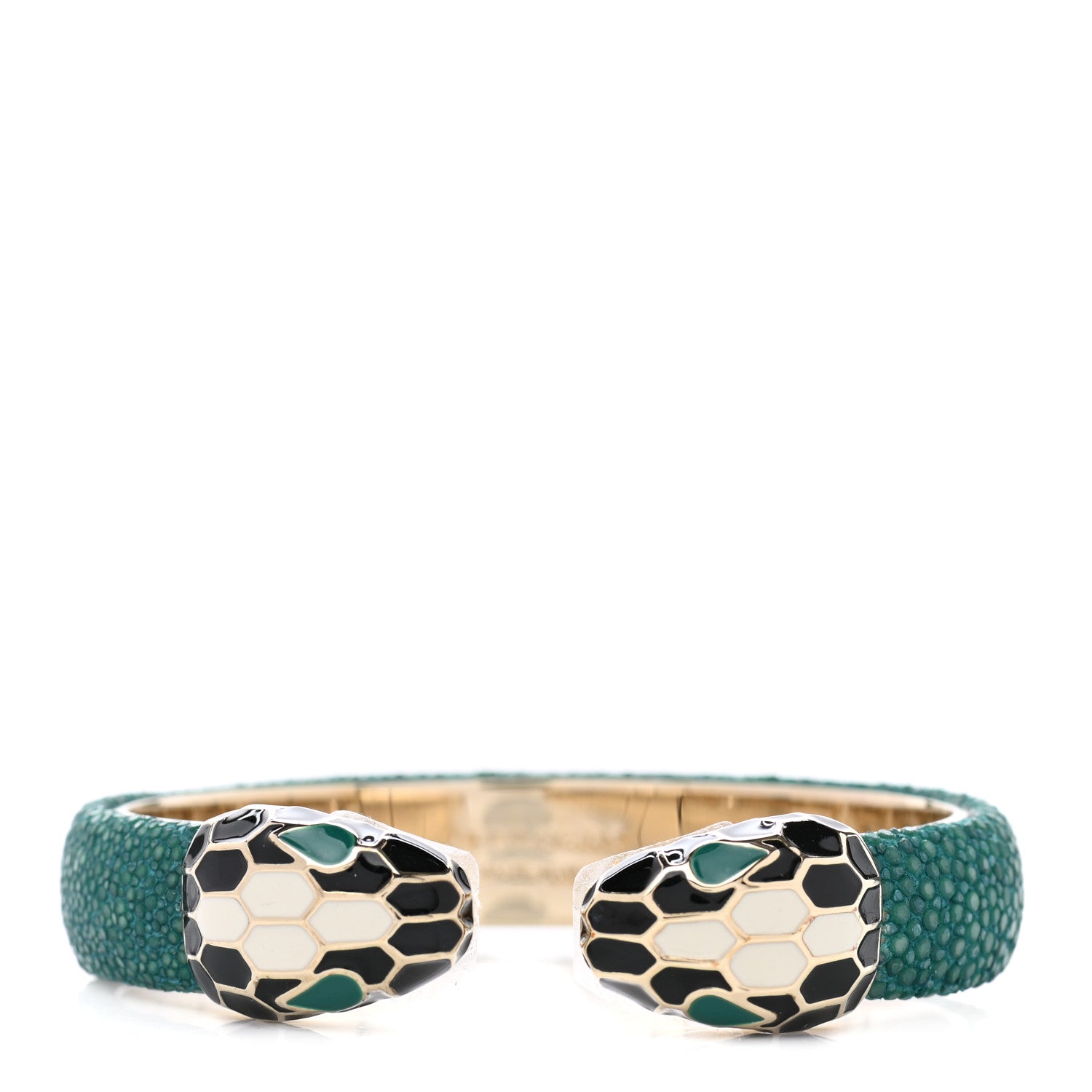 Bulgari Galuchat Serpenti Forever Bracelet Green 1 of 6