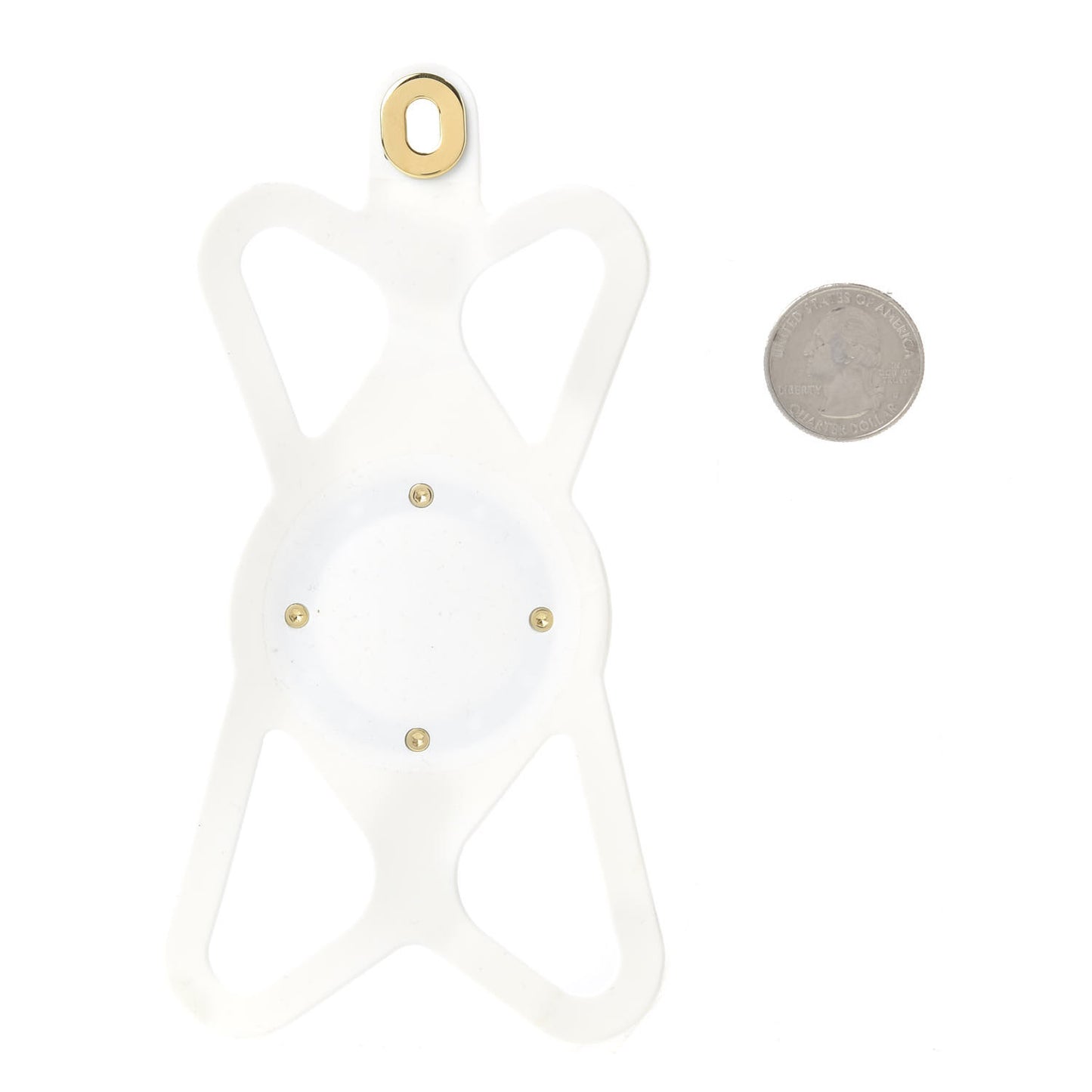 Monogram Silicone Louise Phone Holder White