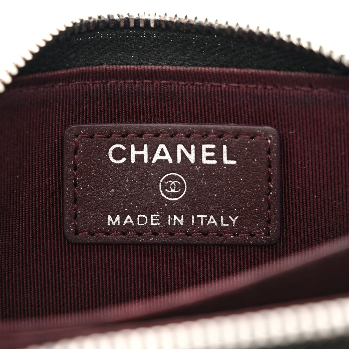 Caviar Quilted Zip Coin Purse Black