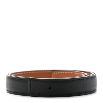 Hermes Swift Epsom 24mm Belt Strap 80 Black Gold 1 of 7