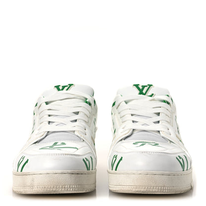 Louis Vuitton Mens LV Trainer Sneakers 10.5 Green 3 of 13