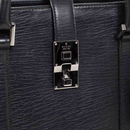 Gucci Leather Briefcase Laptop Work Bag Black 4 of 10