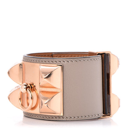Hermes Swift Collier de Chien CDC Bracelet T1 Gris Asphalte 1 of 7