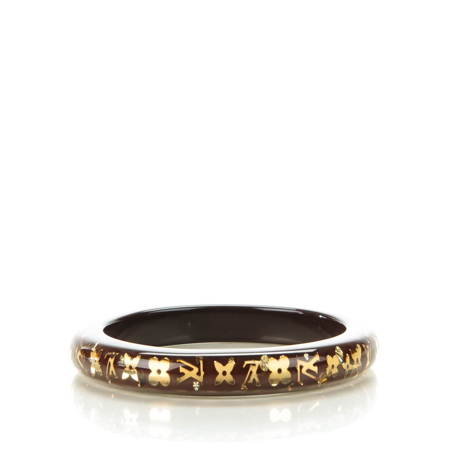 Louis Vuitton Resin Swarovski Medium Inclusion Bracelet PM Marron 3 of 4