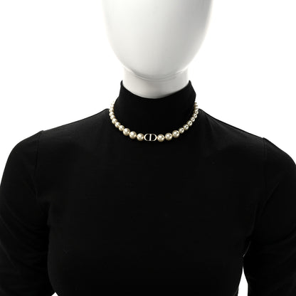 Christian Dior Pearl 30 Montaigne Choker Necklace Gold 3 of 7