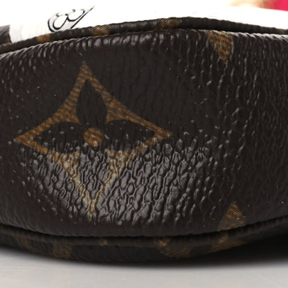 Louis Vuitton Monogram 2019 Christmas Animation Mini Courchevel Pochette Accessories Fuchsia 9 of 10