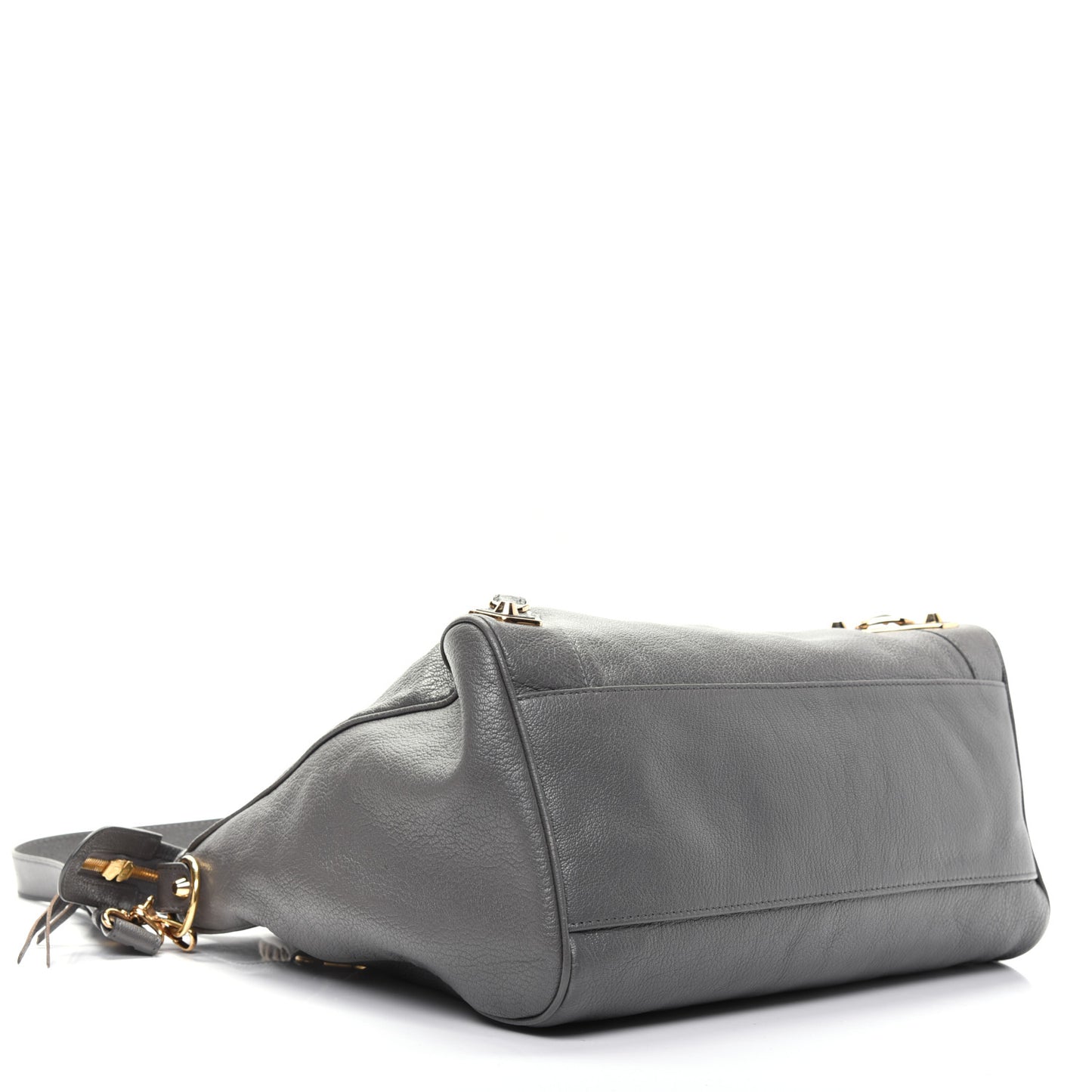 Chevre Gold Metallic Edge Hardware Velo Gris Acier