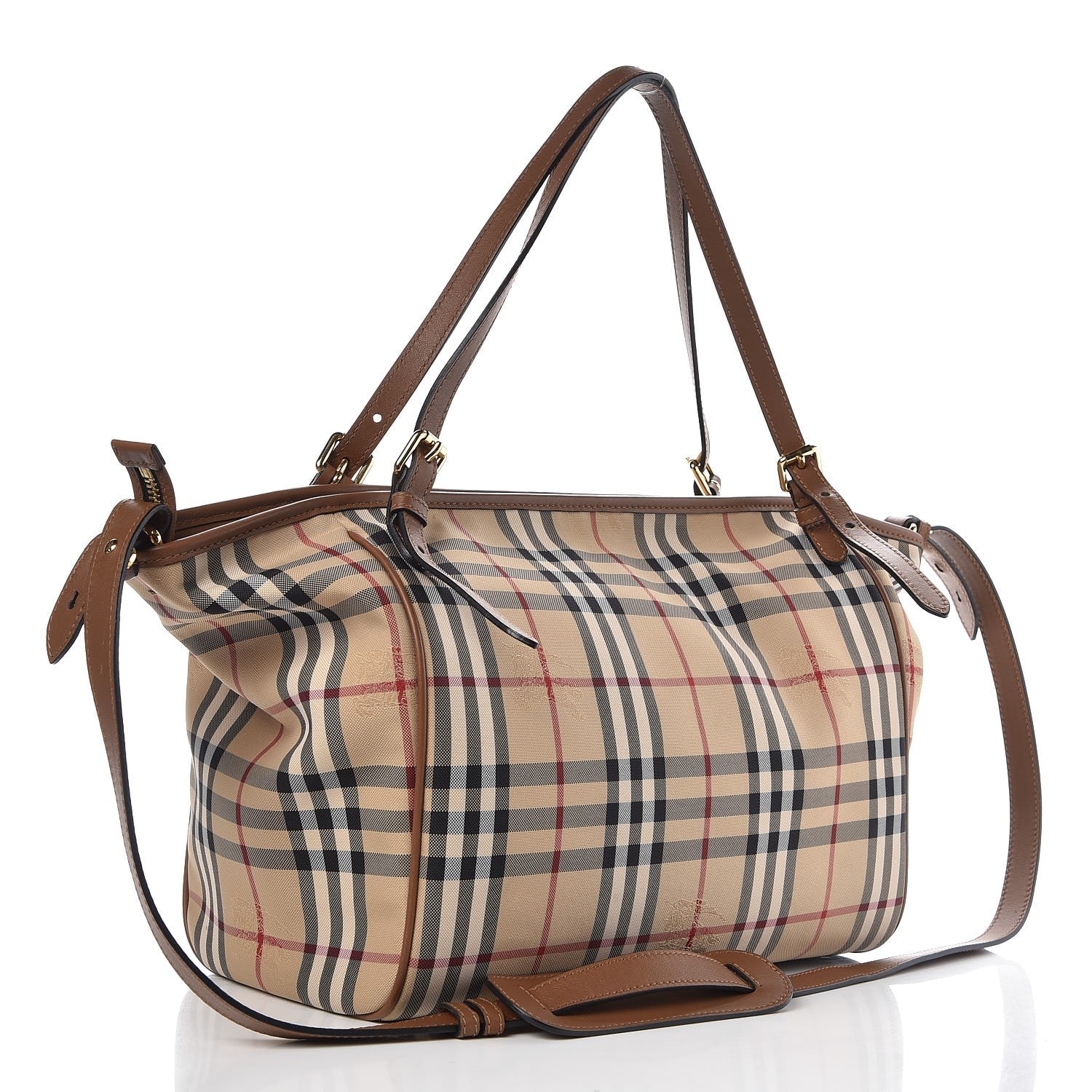 Burberry Horseferry Check Diaper Bag Tote Tan 4 of 12