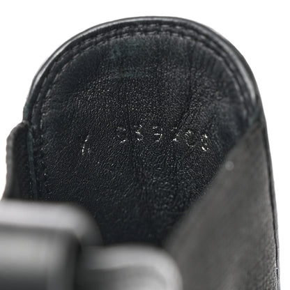 Chanel Crumpled Calfskin Patent Cap Toe Short Boots 37 Black 8 of 12