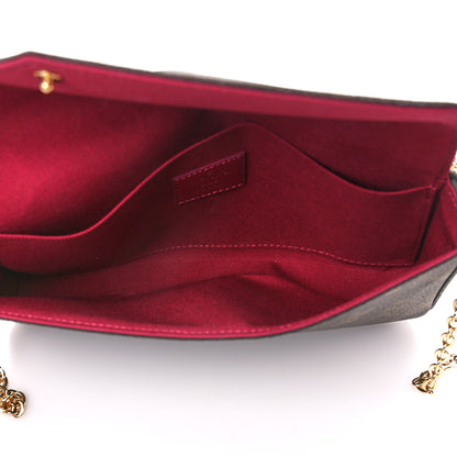 Louis Vuitton Monogram Pochette Felicie Chain Wallet Fuchsia 7 of 17