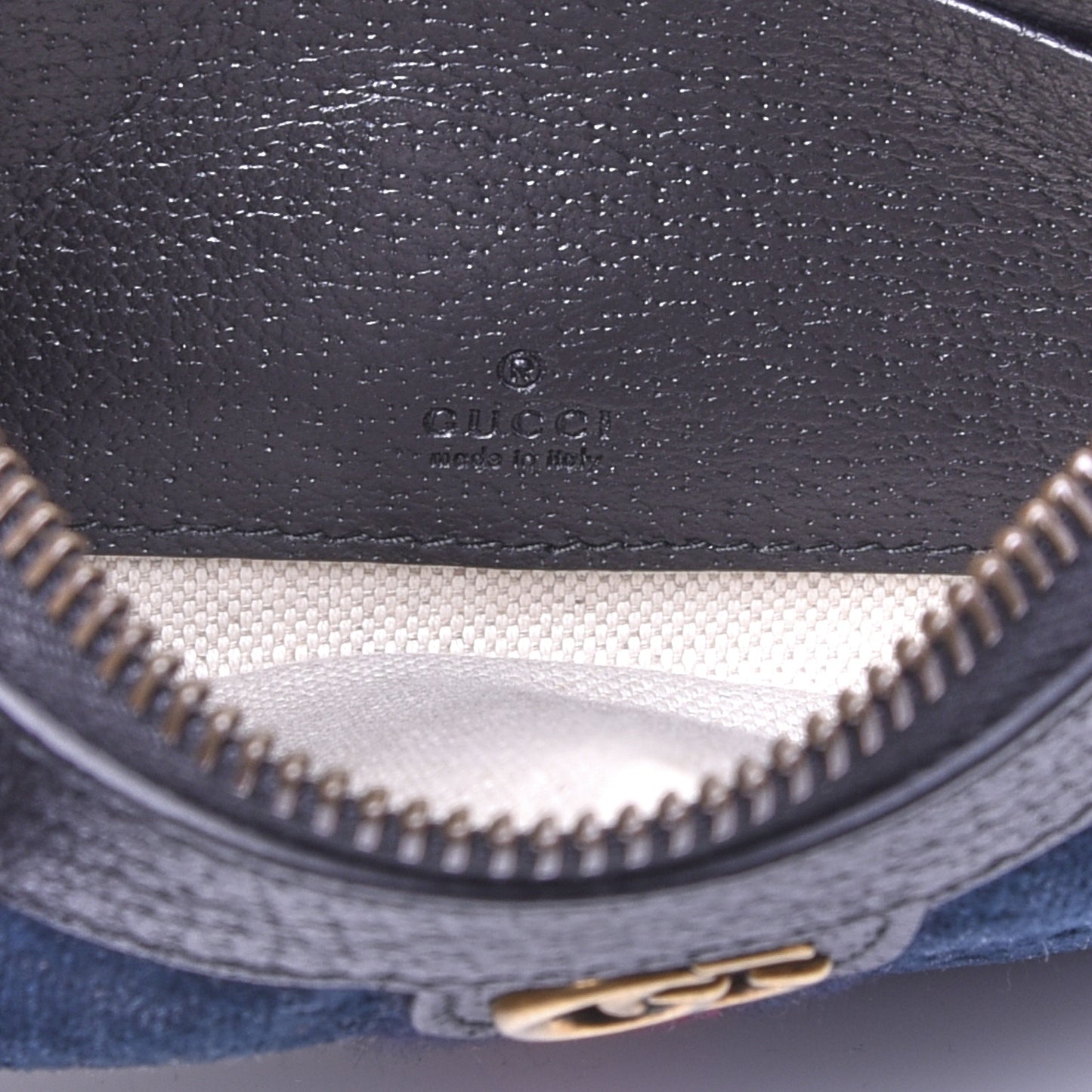 Velvet GG Monogram Textured Calfskin Web Smartphone Case Blue Beige Black