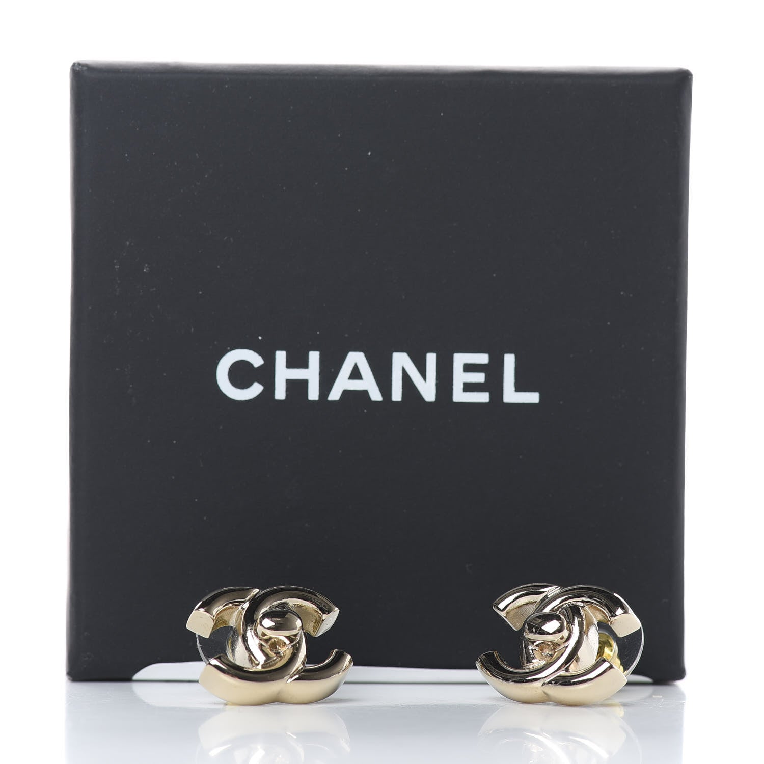 Chanel Metal CC Turnlock Earrings Gold 5 of 5
