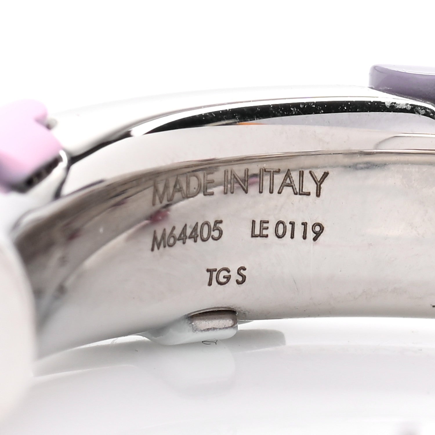 Louis Vuitton Resin Daily Monogram Bracelet S Silver Pink 5 of 5