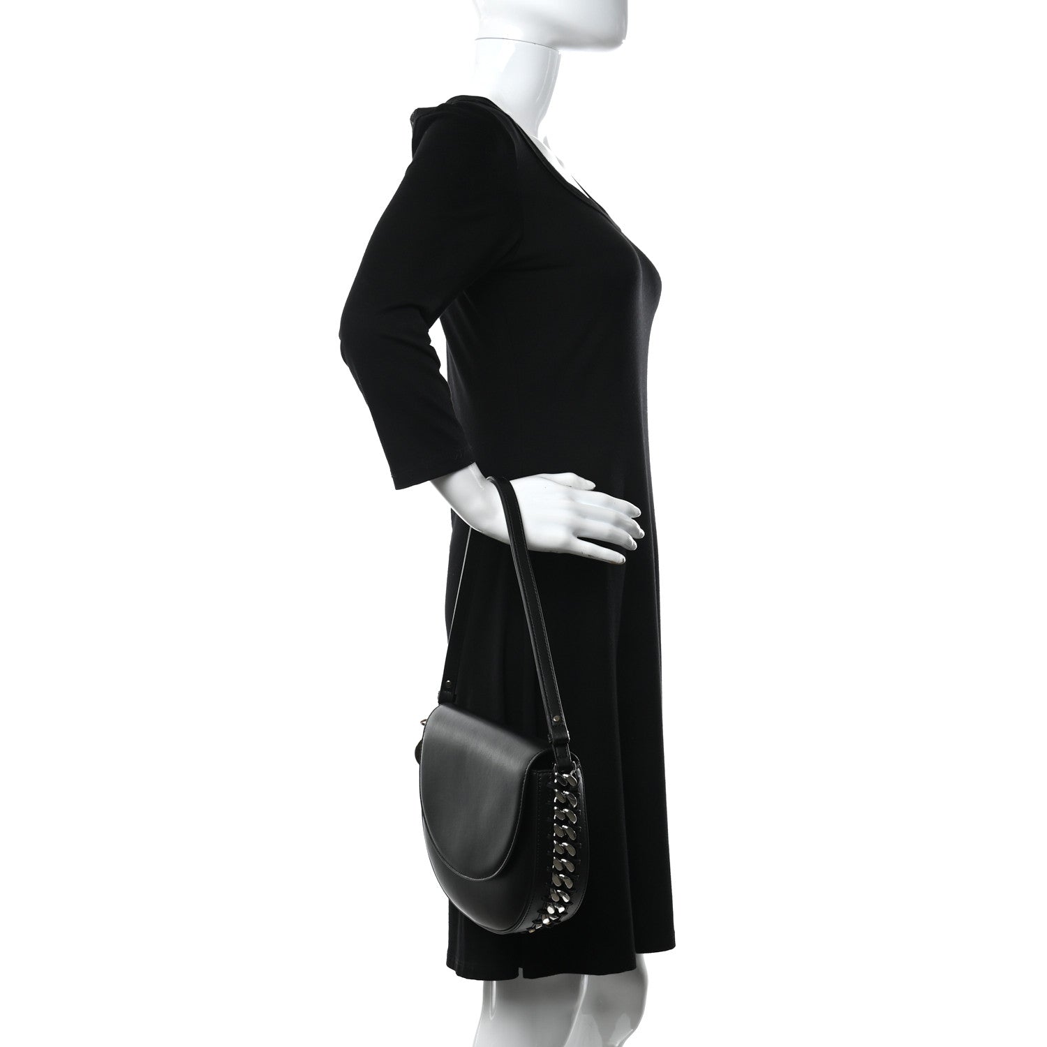 Stella McCartney Eco Alter Nappa Medium Frayme Shoulder Bag Black 2 of 11