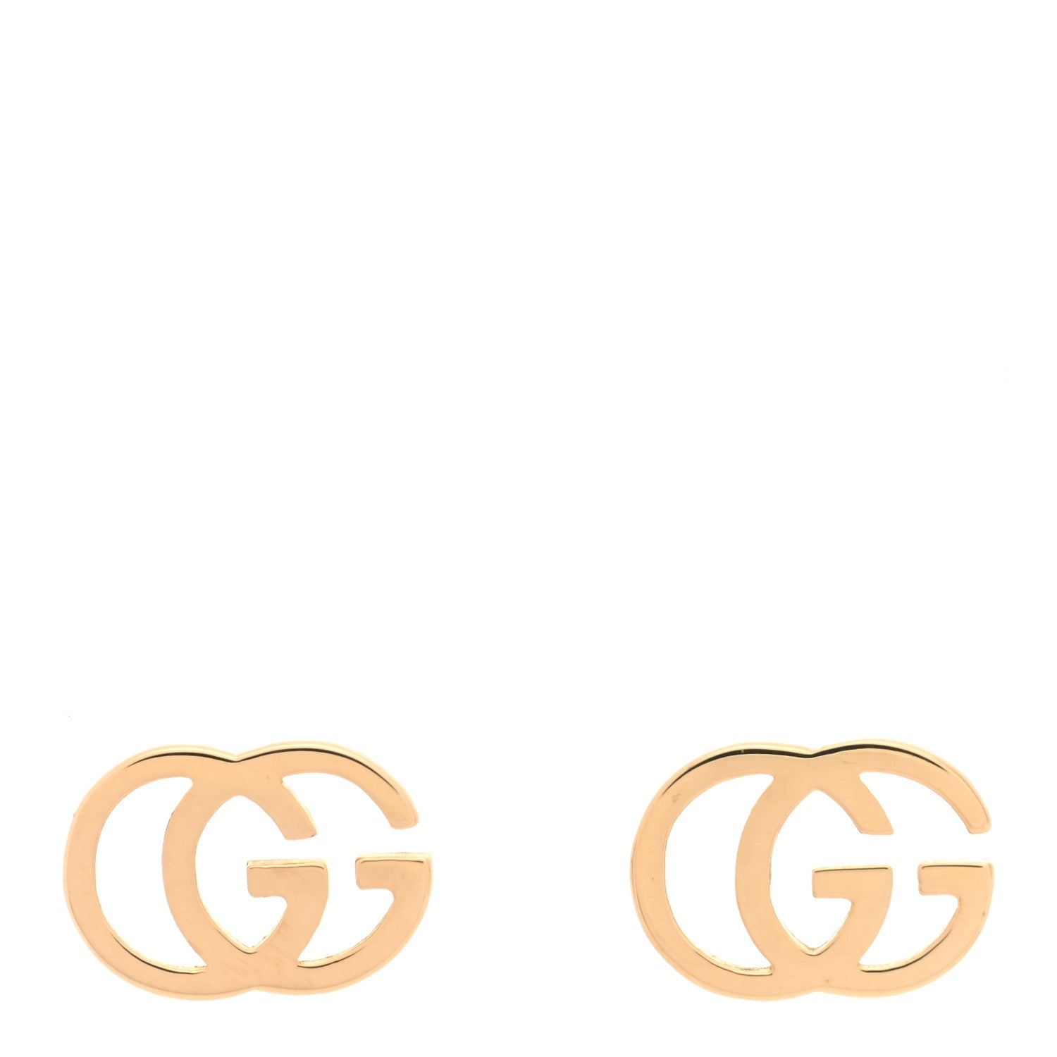 Gucci 18K Rose Gold GG Tissue Stud Earrings 1 of 5