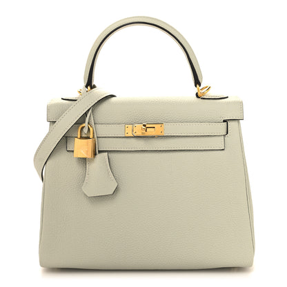 Hermes Togo Kelly Retourne 25 Gris Neve 1 of 10