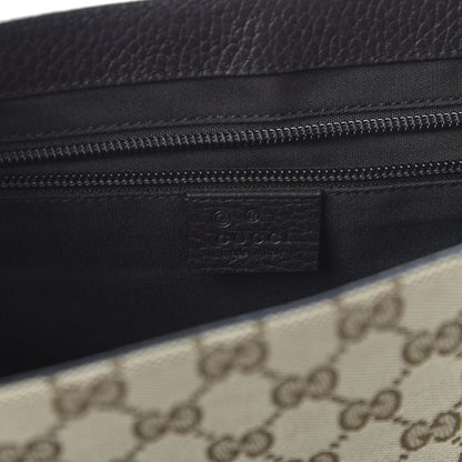Gucci Monogram Flap Messenger Bag Beige Dark Brown 8 of 10