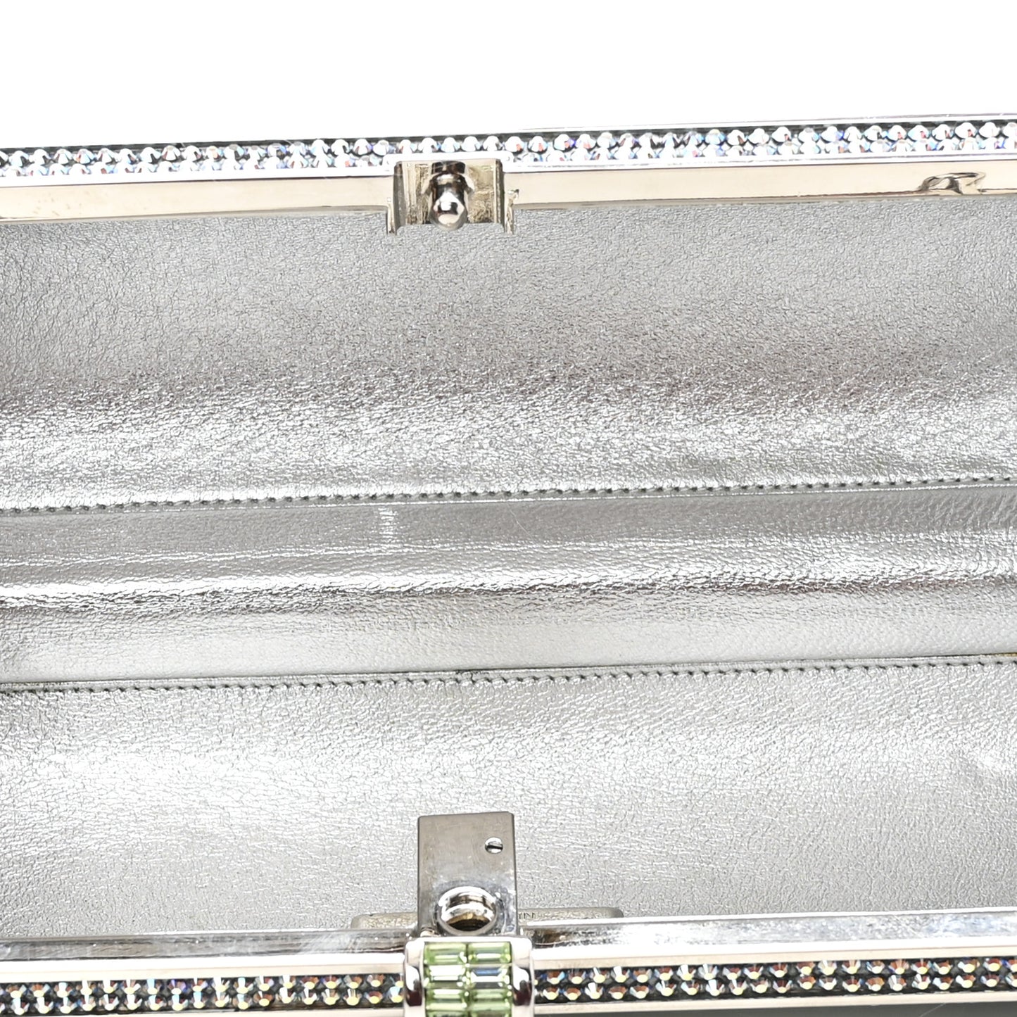 Swarovski Crystal Scales Minaudiere Clutch Blue Multicolor