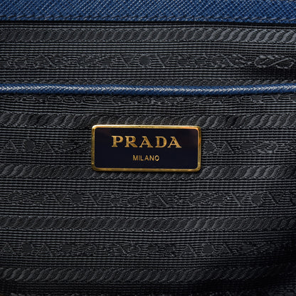Prada Saffiano Large Galleria Double Zip Tote Cobalto 6 of 18