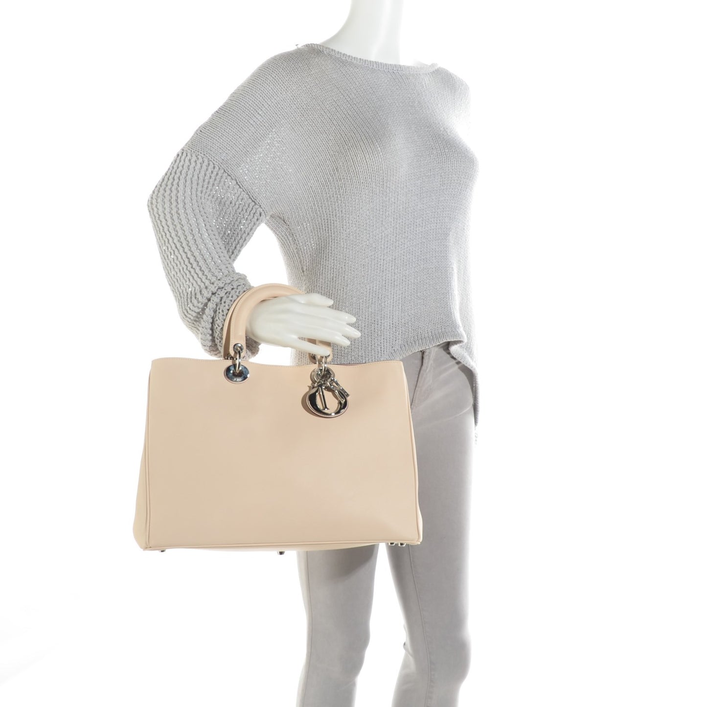Smooth Calfskin Large Diorissimo Tote Beige