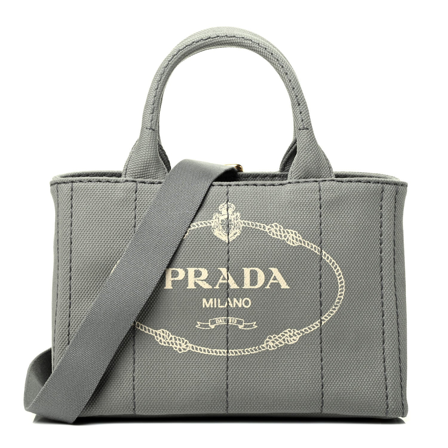 Prada Canapa Small Logo Tote Mercurio 1 of 4