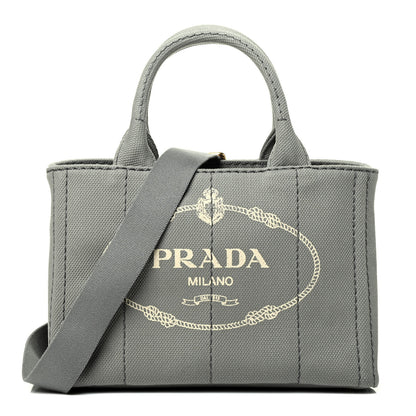 Prada Canapa Small Logo Tote Mercurio 1 of 4