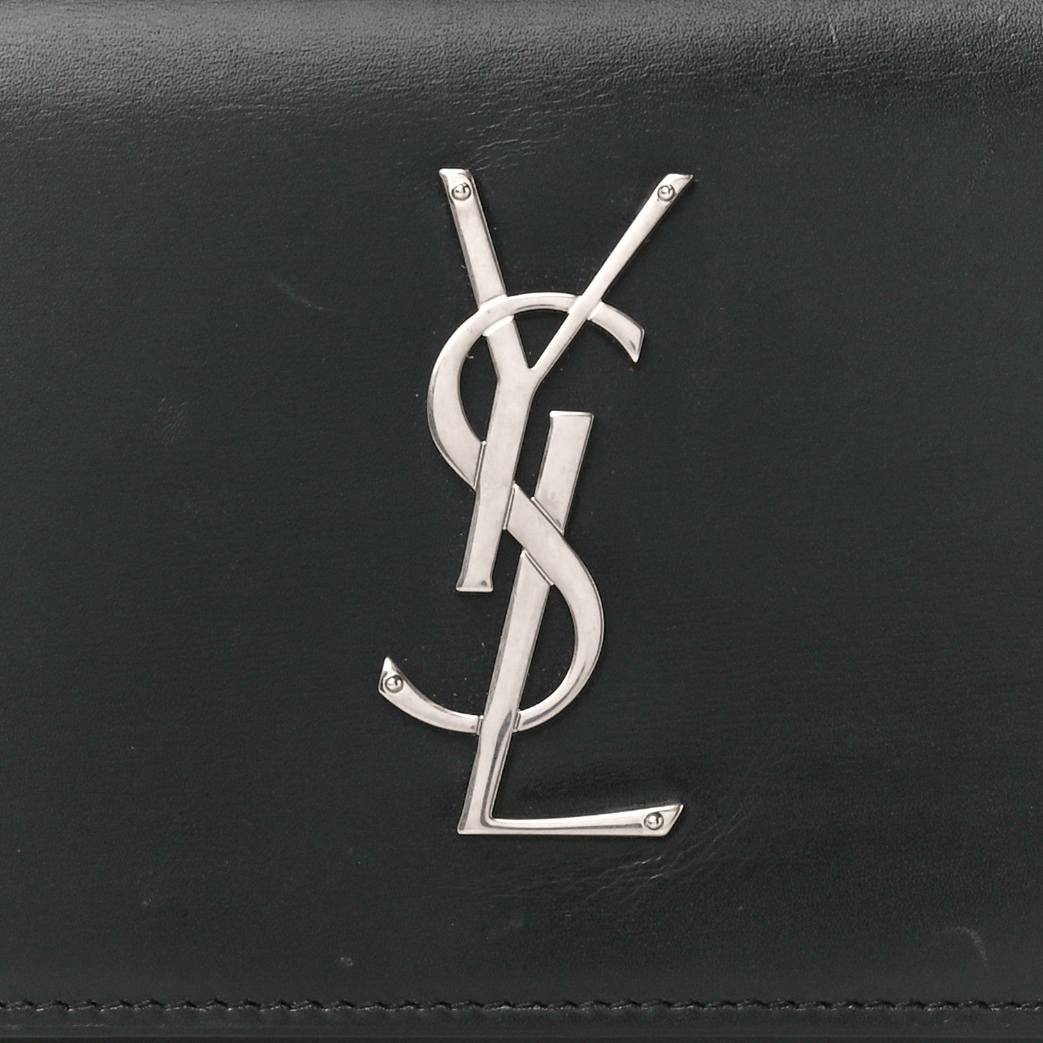 Saint Laurent Smooth Calfskin Classic Monogram Cassandre Wallet Black 8 of 13