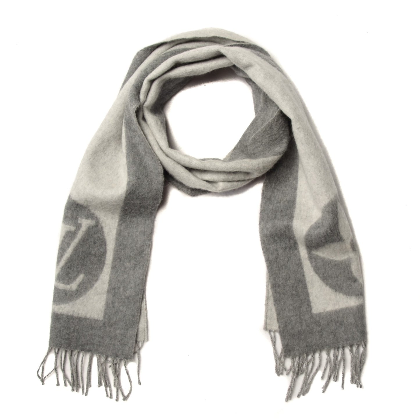 Lambswool Angora Cardiff Scarf Grey