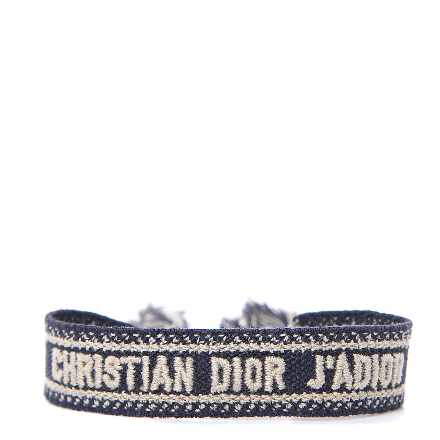 Christian Dior Woven Cotton J'Adior Friendship Bracelet Navy 1 of 4