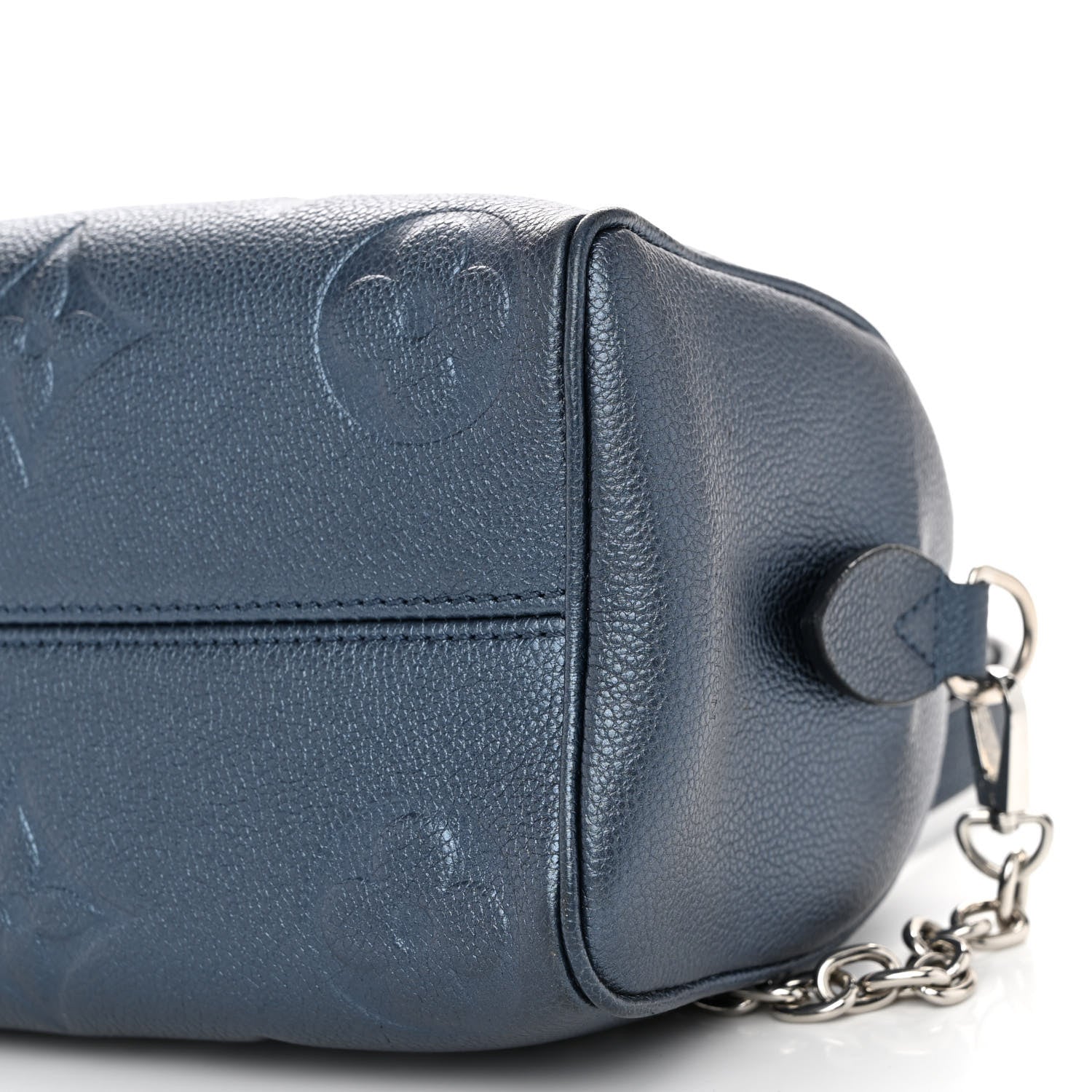 Louis Vuitton Metallic Empreinte Monogram Giant Speedy Bandouliere 20 Navy Nacre 9 of 9