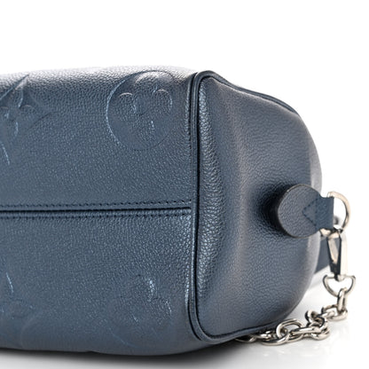 Louis Vuitton Metallic Empreinte Monogram Giant Speedy Bandouliere 20 Navy Nacre 9 of 9