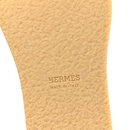 Hermes Calfskin Beechwood Earth Mules 38 Black 6 of 9