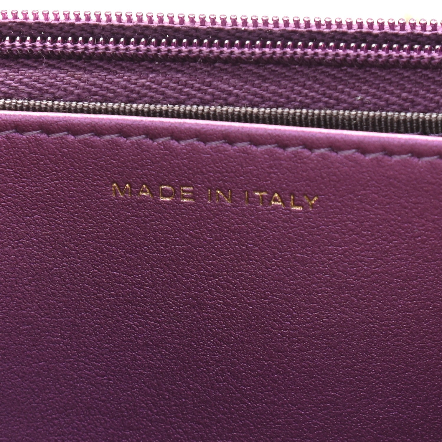 Chanel Iridescent Lambskin Quilted Wallet On Chain WOC Dark Purple 6 of 9