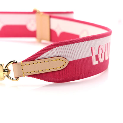 Louis Vuitton Jacquard Neverfull BB Shoulder Strap Pink Peony 4 of 4
