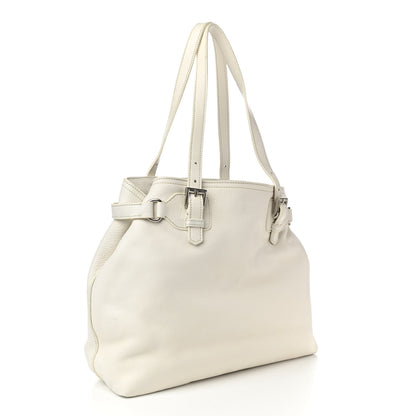 Prada Vitello Daino Shoulder Bag White 3 of 13