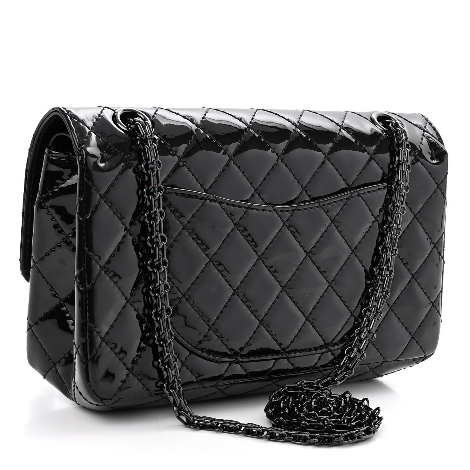 Chanel Patent Calfskin Quilted 2.55 Reissue 225 Flap So Black 3 of 10
