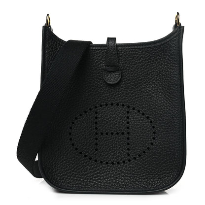 Hermes Taurillon Clemence Evelyne TPM Black 1 of 11