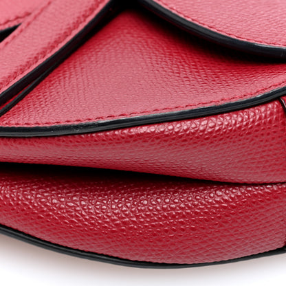 Christian Dior Grained Calfskin Mini Saddle Bag Red 9 of 9