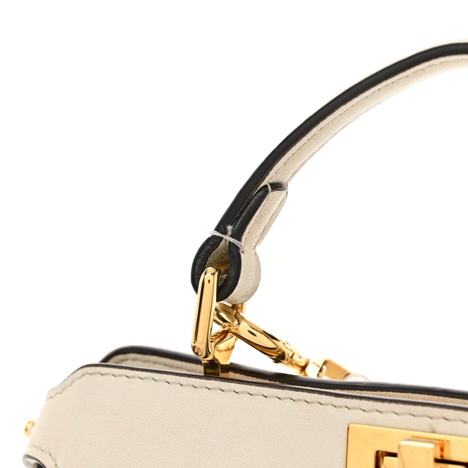Fendi Shiny Nappa Petite Peekaboo I SEE U Satchel White 16 of 16