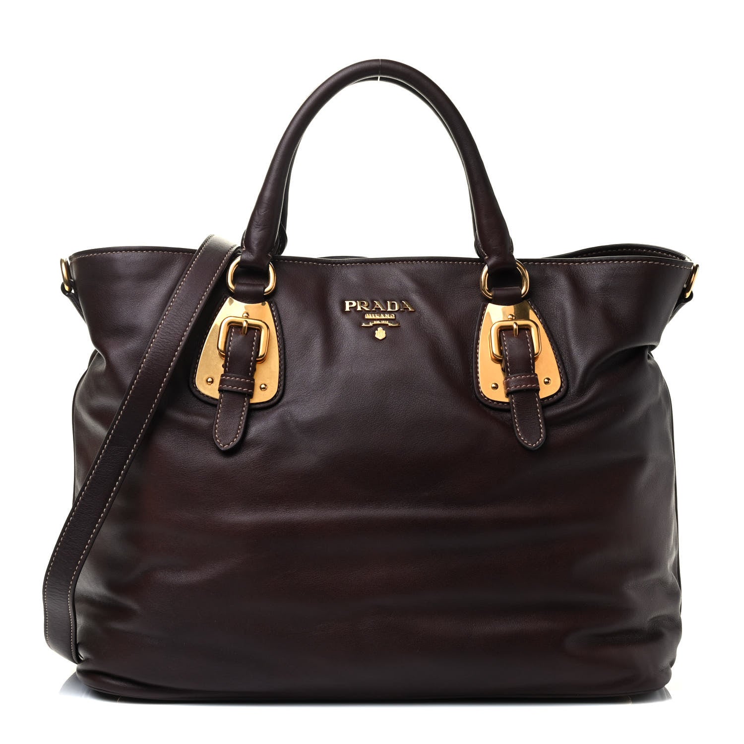 Prada Soft Calf Shopping Tote Nocciolo 1 of 4