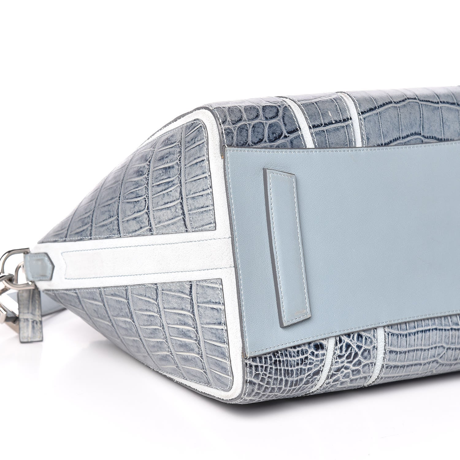 Givenchy Calfskin Crocodile Embossed Medium Antigona Blue 6 of 12