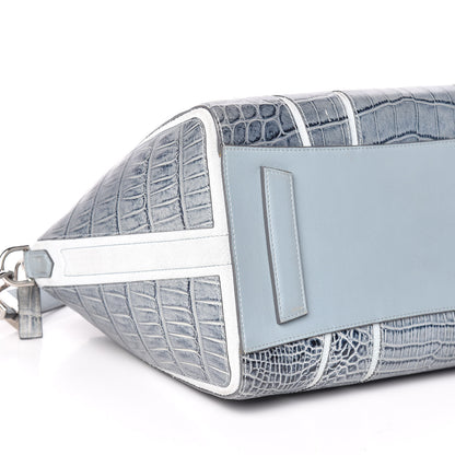 Givenchy Calfskin Crocodile Embossed Medium Antigona Blue 6 of 12
