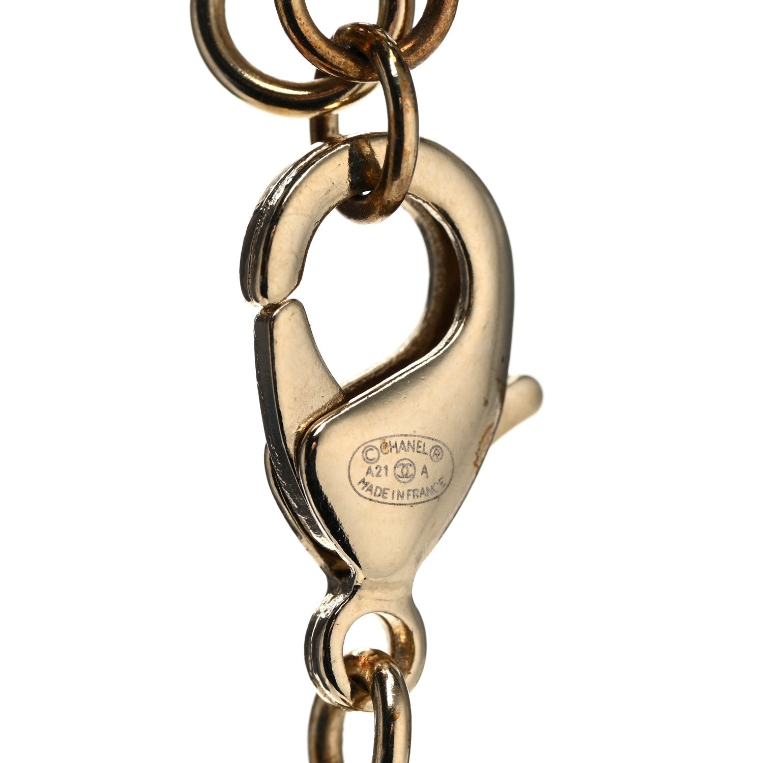 Chanel Pearl Crystal CC Necklace Gold 5 of 6
