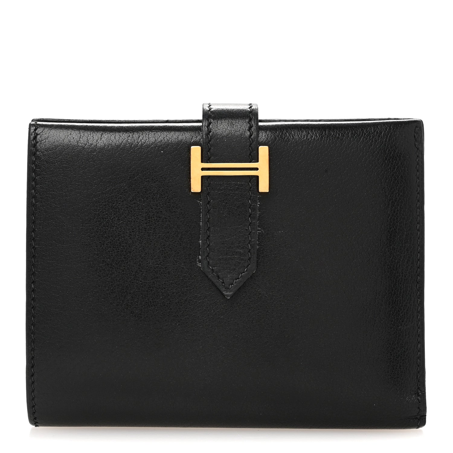 Hermes Evergrain Bearn Compact Wallet Black 1 of 12