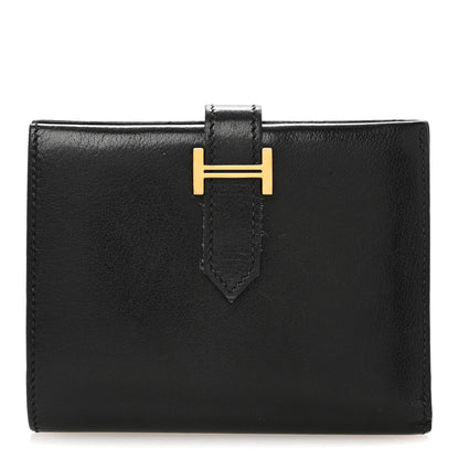 Hermes Evergrain Bearn Compact Wallet Black 1 of 12